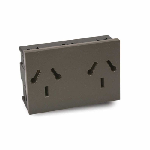 Módulo toma combinación gris